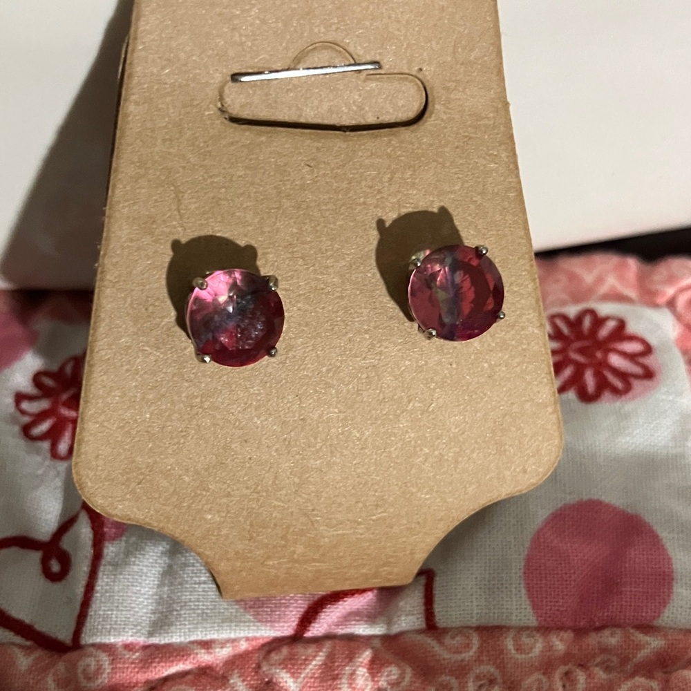 Pink Stud Earrings